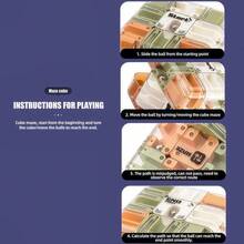 3D Labyrinth Cube Puzzle, 3D Puzzles Maze Cube Ball Puzzle, Color-Match Game, Education Sensory Toys Spatial Awareness Brain Training Toy For Stress Relief For Kids Adults Teens (Colours And Details Are Random) - Multicolor - View 11