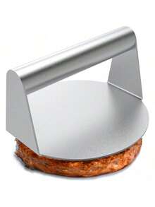 5.5-Inch Stainless Steel Hamburger Patty Press, Non-Stick Smooth Flat Bottom Burger Mold, No Ridges, Bacon Grill, Perfect For Top Grilling