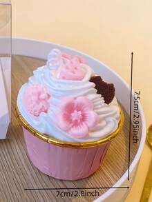 Cupcake Cream Scented Candles, Ice Cream Romantic Gift, Creative Cute Heart, Flower, Blueberry, Orange, Chocolate, Cookie, Cake Shaped, Fresh Fragrance, Romantic Atmosphere, Ideal Gift, Birthday Gift, Valentine's Day Gift, Home Decor - Multicolor - View 6
