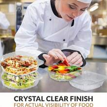 50pcs Transparent PET Plastic Food Containers, Commercial Takeout Packaging Boxes - Suitable For Sandwiches, Burgers, Salads, Cakes, Fruits, Snacks, Catering, Food Service, Desserts, Baking, Hot & Cold Meals - White - View 4