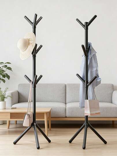 1 st minimalistiskt förvaringsställ med 6 krokar, trendig väggmonterad design, kan förvara jackor, hattar och väskor, håller entré och sovrum snyggt och organiserat.