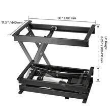Mesa elevadora eléctrica , mesa elevadora de tijera simple con capacidad de 150 kg, plataforma de elevación de 20 a 71 cm de altura ajustable, mesa elevadora de centro con 4 ruedas, para manipulación y transporte de materiales, color negro - Negro - Ver 10