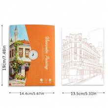 1 Stück kreatives Aquarellmalbuch für Erwachsene, Spaß Malbuch, Lässig Kritzelblock, geeignet als Geburtstags-, Feiertags-, Neujahrs-, Valentinstags- oder Ramadan-Geschenk (inklusive 1 Pinsel) - Verschiedenfarbig - Übersicht 3