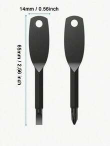 2 In 1 Keychain Screwdriver Set Mini Pocket Philli And Flat Head Screwdriver With Key Ring Outdoor Survival Emergency Handy Tool Multifunction Repair Kit(Random Delivery Of Styles)