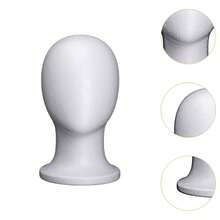 女性人体模型头模泡沫假发眼镜展示架帽子发饰展示人头，适用于家庭沙龙旅行 - 彩色 - 查看 5
