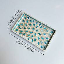 1 khay đựng vỏ trai giả vuông, vẽ tay, đựng mỹ phẩm, đồ trang sức, đồ ăn nhẹ, món tráng miệng, đồ uống, bánh mì, bánh ngọt, nhu yếu phẩm hàng ngày, đồ lưu trữ & đồ trang trí sang trọng theo phong cách Bắc Âu Quà tặng tốt nhất Đĩa sinh nhật Phụ kiện nhà bếp Trang trí nhà bếp Khay để bàn Khay đựng trái cây Trang trí khay - trắng - Xem 26