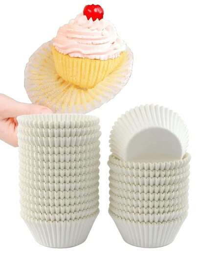 500pcs Non-Stick Grease-Proof Cupcake Liners, Suitable For Home Baking, Birthday Parties, Cafe Desserts, Ideal For Valentine's Day, Ramadan, And Holiday Gatherings