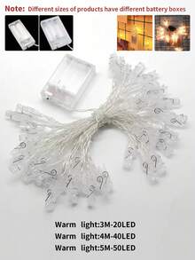 1 Set Of Clip - On Lights For Colored LED Photos,3m/4m/5m, Multifunctional Trunk Light, Lighting ,Use For Hanging Photos, Images, Cards And Notes,Can Be Used In Rooms, Courtyards, Festivals, Anniversaries, Weddings, Birthday Parties - Multicolor - View 12