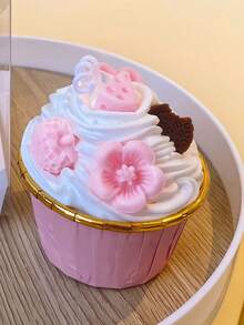 Cupcake Cream Scented Candles, Ice Cream Romantic Gift, Creative Cute Heart, Flower, Blueberry, Orange, Chocolate, Cookie, Cake Shaped, Fresh Fragrance, Romantic Atmosphere, Ideal Gift, Birthday Gift, Valentine's Day Gift, Home Decor - Multicolor - View 8