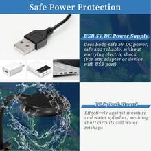 LED Clip-On Aquarium Light, 8W Waterproof USB Powered Fish Tank Light, 360° Flexible Adjustable Aquarium Light For Fish/Plants