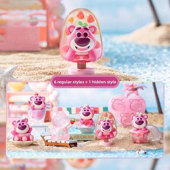 Miniso Figuras coleccionables de la serie de helado de fresa de Oso de Fresa de Disney (surtido), regalos para el Día de San Valentín, Pascua, Cumpleaños