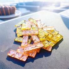 100g/Pack Sunflower Textured Mosaic Glass Bricks, Electroplated Concave-Convex Surface, Mixed Gold And Pink, Suitable For Home Decor, Space, Mirror Decoration, Handicraft, Outdoor Decoration, Craft Decoration, Art Decoration, Scene Decoration, Wall And Bar Decoration, DIY Jewelry Making, Soluble Glass Material - Concave-convex Long Gold Bar - View 2