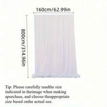 Elegant Blue Wedding Arch Curtain, Transparent Sheer Wedding Arch Backdrop, Photography Background And Ceiling Decor For Weddings, Parties And Events