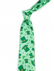 8cm Men's Unique Design Novelty Tie, Four-Leaf Clover Tie, Wedding Business Party Gift - Multicolor - View 19