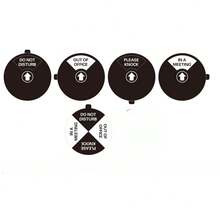 1Pc Do Not Disturb Sign, Out Of Office Sign, Please Knock Sign, In A Meeting Sign For Offices, 4 Inch, Black - Black - View 6
