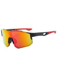 1副户外滑雪镜，运动防护眼镜，女士骑行眼镜，防风登山自行车眼镜