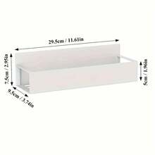 Un juego de estantes de almacenamiento magnéticos laterales en blanco/negro, adecuados para organizar los lados de refrigeradores y lavadoras, instalación fácil sin taladro, estante de almacenamiento de especias montado en la pared, un elemento esencial de almacenamiento del hogar, utilizable en las cuatro estaciones - Multicolor - Ver 10