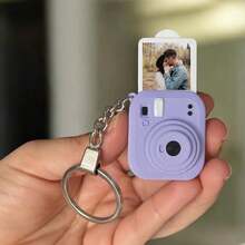 Customized Photo Mini Camera Keychain, Personalized Memento With Customizable Photo Insert, Cute Camera Shaped Keyring, Suitable For Couples/Friends Gift, Unique Customizable Daily Carry Accessory,Garden Decor - Multicolor - View 4