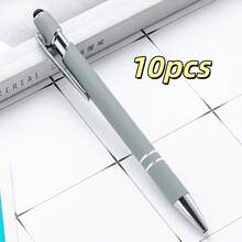 Stylos bille en aluminium personnalisés de couleur neutre Morandi, cadeau de vacances personnalisé, convient pour les fournitures scolaires de retour à l'école pendant l'année scolaire, et stylos personnalisés pour les cadeaux d'enseignants et les prix d'entreprise pour la Fête des enseignants - Multicolore - Voir 21