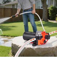 Bomba de agua para RV, 12V CC 6 GPM (22,7 L/min), Bomba de agua de diafragma de 4 cámaras con interruptor automático de presión, Presión máxima de 70 PSI, bajo demanda para RV, Caravana, Marina, Yate, Lavado de coches - 70 psi - Ver 9