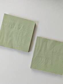 20/40/100/150pcs Pack Double-Ply Sage Green Disposable 4-Ply Cocktail Napkins, 4.9" X 4.9" Folded Size, Suitable For Parties And Daily Use - Sage Green - View 4