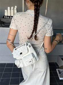 Multipurpose Small Backpack - أبيض - صغير - مشاهدة 7