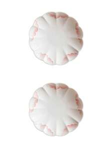 1/2/4pcs Ombre Pink Peony Ceramic Plates, New Chinese Style Ombre Dessert Plates, Butter Dishes, Can Be Used As Coasters, Heat-Resistant Pads, Ideal Gift For Tea Lovers And Friends - Multicolor - View 11