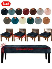 1 buah/4 buah/1 set Sarung Kursi, Desain Modern Gaya Minimalis Klasik, Tahan Noda, Tahan Debu, Tahan Goresan Kucing, Cocok Untuk Ruang Tamu, Kamar Tidur, Ruang Makan, Dekorasi Kursi Belajar, Dekorasi Ruangan - MultiWarna - View 26