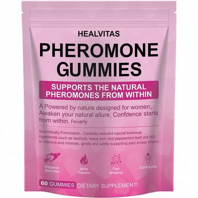 Pheromone Gummies Confident Social Strawberry Jelly Lollipop - Scientific Formula Containing Hormones, Gluten-Free, Natural Ingredients For Confidence And Health.Strawberry Theme, Plant-Based Ingredients, 60/180pcs.