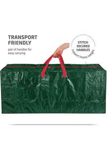 1个大型圣诞树收纳袋，可容纳高达9英尺的拆卸圣诞树，尺寸：高30英寸 x 宽15英寸 x 长65英寸，防水耐用，时尚双拉链设计，配有结实提手。适用于万圣节、圣诞节、生日、秋季装饰、婚礼礼盒/礼物、圣诞礼物等。