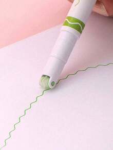 1pc/Set Arch Design Markers, Lace Pens, Wavy Highlighters, DIY Outline Pens, Suitable For Handbook Design, Note-Taking, Painting And Professional Marking. Applicable For Office, School, Personal Planner, Creative Workshop And Art Projects. Versatile Writing Tools Suitable For Educators, Students And Professionals. - Multicolor - View 4