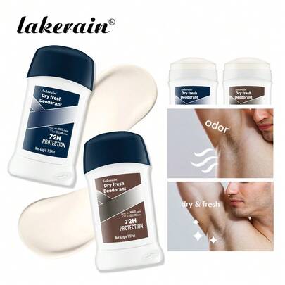 45克男士止汗香体露，72小时长效保护，防止白色和黄色污渍，保持干爽清新，适用于腋下和全身