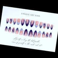 24 PCs Dolphin 3D Wearable Nails Removable Reusable Nail Stickers Special-Interest Design 3D Dolphin Glitter Nails Daily Commute Dating Party Photo Accessories European And American Style Girlfriend Valentine's Day Birthday Gift - 藍色 - 查看 5