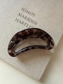 4个/1个 女士/女孩 4.72英寸/12厘米 新款加厚高品质半圆形复古多功能发夹，大号塑料发爪，适合浓密头发，黑色、红色、棕色、豹纹，简约优雅时尚，适合丸子头、马尾辫、度假时尚发饰，冬季发饰，优雅发爪夹