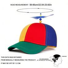 1pc Men's Propeller Baseball Cap, Fashion Cartoon Hat, Outdoor Sun Protection Casual Hat For Spring, Autumn Trips, Travel, Beach - 綠色 - 查看 2