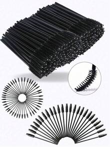 200pcs Black Exquisite Eyelash Brush, Eyebrow Brush, Makeup Brush For Eyelash Extension Combing - Multicolor - View 6