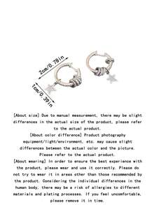 2pcs Fashionable Luxury Copper Micro-Inlaid Zirconia Star Earrings, Elegant Elegant Versatile Jewelry Suitable For Women's Daily Wear - Silver - View 5