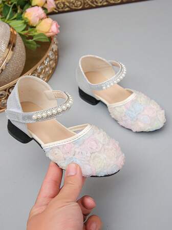 1 Pair Princess Dreamy Fashion High Heel Sandals, Versatile Design Suitable For Banquets, Performances, Vacations, The Best Gift For Children, Suitable For Summer