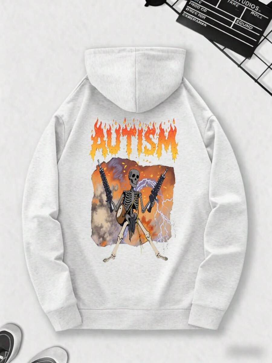NWZD Men's Loose Fit Sweatshirt - White - View 1