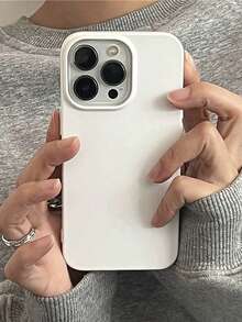 Solid Color Plain Material Fashion TPU Vintage White Solid Color Soft TPU Phone Case Compatible With IPhone 17 Pro Max/17 Pro/17/17 Air Spring Gift - Beige - View 1