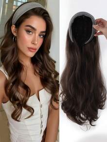 合成长直发发带半假发夹式接发蓬松自然假金发发片带发带 - 彩色 - 查看 12