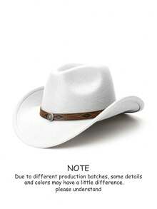 A Unisex Western Cowboy Top Hat With A Detachable Striped Floral Belt Buckle Is Perfect For Casual Daily Wear, Outdoor Activities, Horseback Riding, Music Festivals, Party Stage Performances And Western Cowboy Gatherings. It Is Also The Best Choice As A Fashionable Hat (One For Everyone). - Pu Flower Diamond Hat - View 15