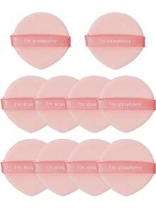 10 piezas de esponjas de maquillaje de colores surtidos, herramientas cosméticas casuales para uso diario