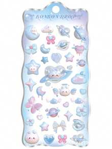 1 Sets Of 1pc Japanese Cartoon Beautiful 3D 3D Relief Acrylic Diamond Gemstone Stickers Children's And Girls' Decorative Stickers It Is The Perfect Choice For Valentine's Day Gifts For Friends And Fans - Multicolor - View 8