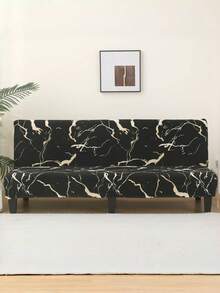 印花沙发床罩，弹性全包式涤纶沙发套，适用于无扶手沙发，四季皆宜