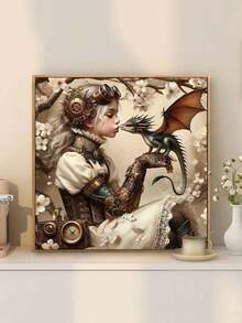 Steampunk Fantasy 5D Diamond Painting Kit With Round Diamonds, Acrylic DIY Embroidery Cross Stitch Arts Craft For Wall Decor, 30x30cm (11.8x11.8 Inch) Diamond Art Set - Home Decor Gift Without Frame