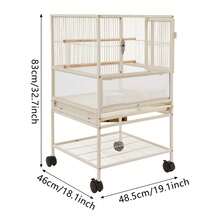 OUKANING Bird Cage, Bird Flight Cage, Standing Big Bird Cage Bird Flight Cage - 48.5*46*83cm - View 5