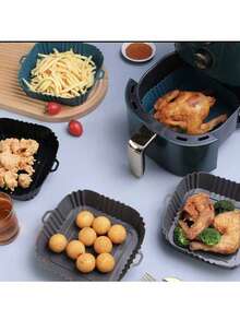 Silicone Air Fryer Mat, Air Fryer Pad, Grill Pan Tray Mat, Baking Oven Tray Liner, Reusable Silicone Baking Mat, Kitchen Gadget - Multicolor - View 5