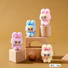 Mignon Nœud Lapin Floqué Décoration DIY Pendentif, Porte-clés, Cadeau, Ornement de Bureau