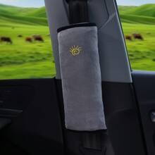 1pc Safety Seat Belt Pillow, Car Belt Plush Breathable Cushion Vehicle Shoulder Protection Best Seller Auto Accessories - Multicolor - View 9